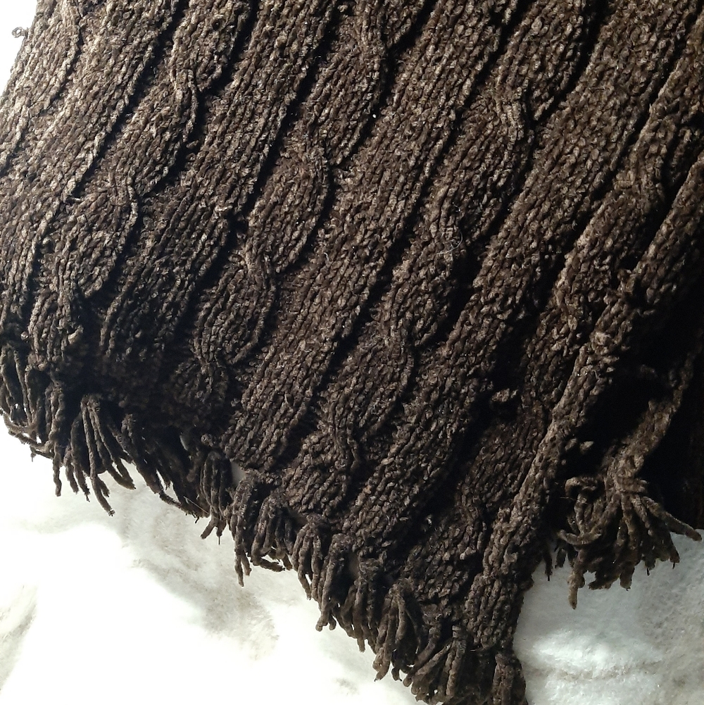 Vintage Sweater Knit Shawl/ Throw ..READ!